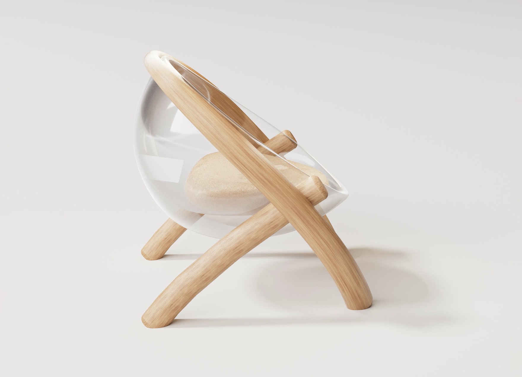 Side perspective of the XOX Chair