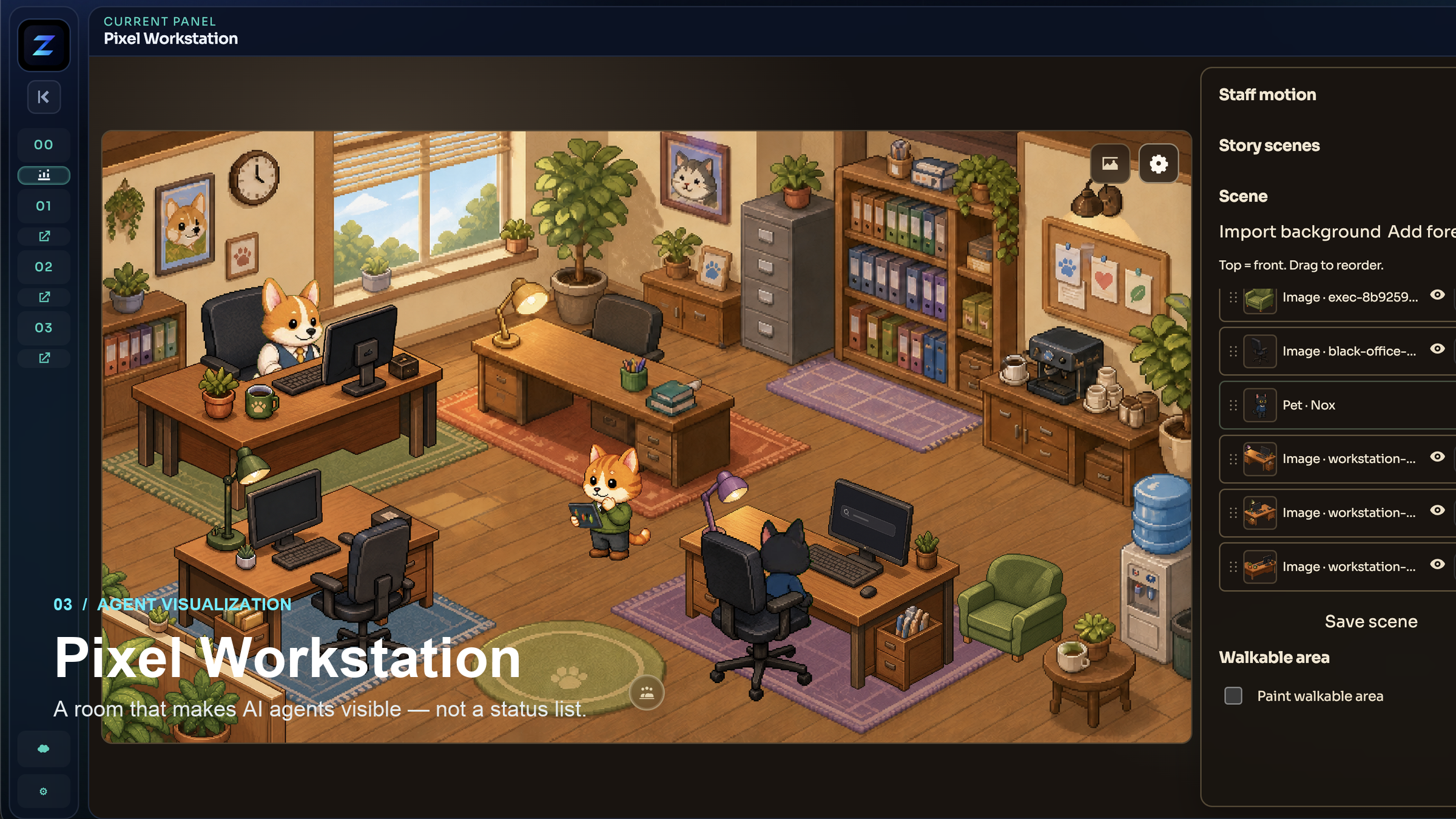 Pixel Workstation agent visualization case study